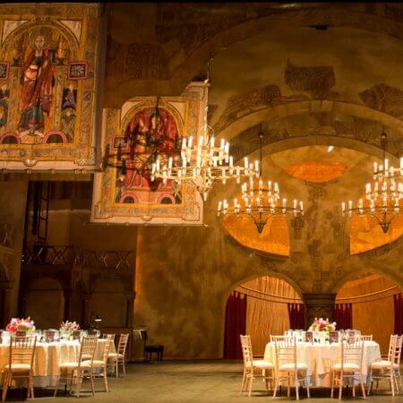 english national opera house - dining on stage